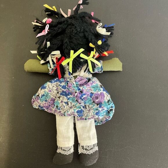 Vintage Bahamas Souvenir Local Ethnic Pin Up Girl Clothes Black Hair with Bows - Picture 5 of 7